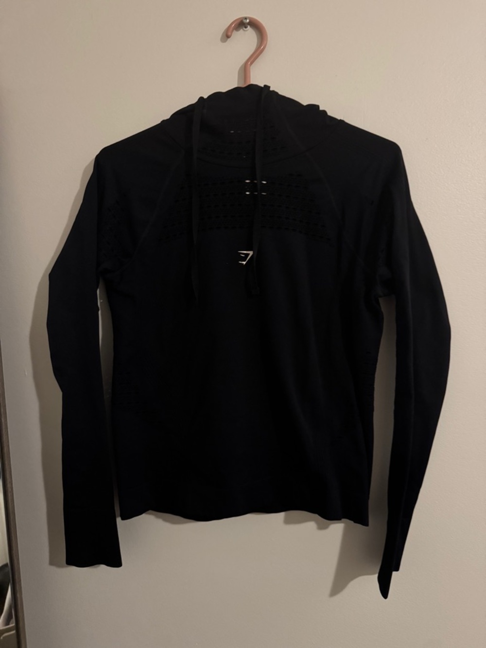 Gymshark Black Performance Hoodie with Drawstring
